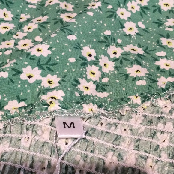 Deep Self Floral One Shoulder Smocked A-line Midi Dress Size M - Picture 10 of 16